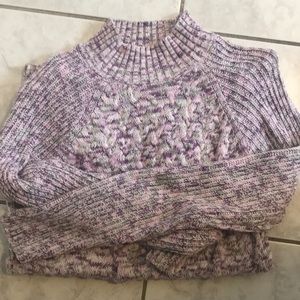 Multi purple turtleneck sweater